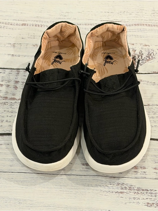 Reef Shoes - Reef Cushion Coast Womens 9.5 Slip On Loafers Black Canvas  lightweight comfort